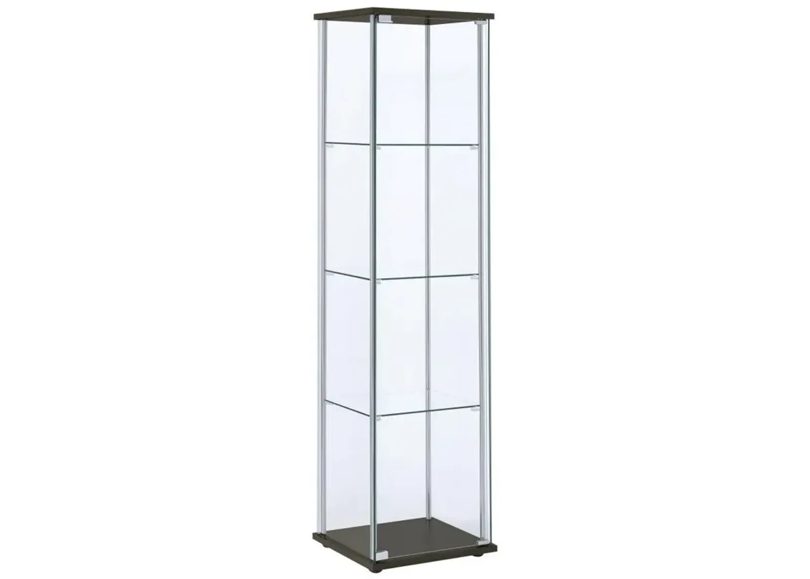 Bellatrix - 4-Shelf Clear Glass Curio Cabinet