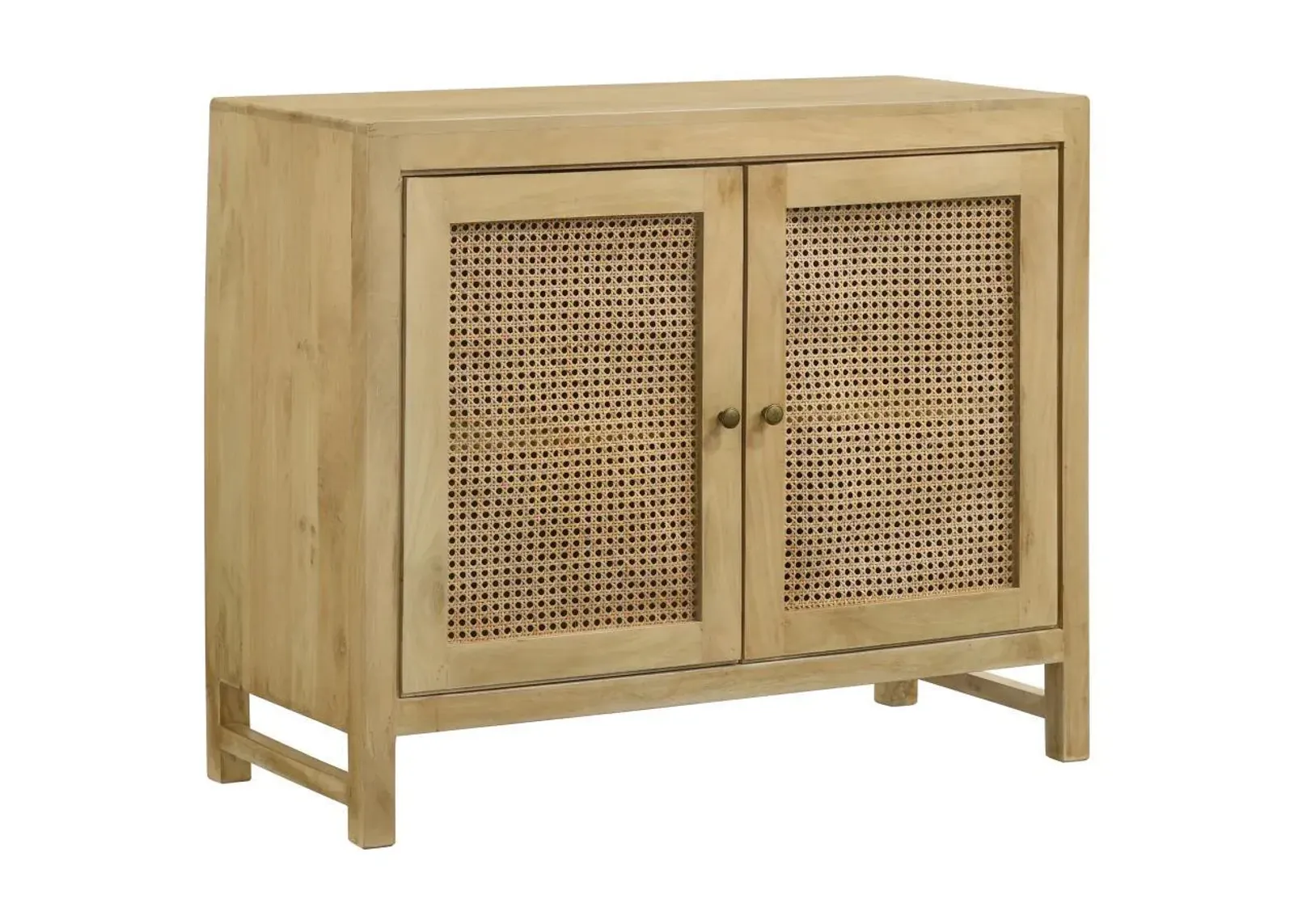 Zamora - Wood Accent Cabinet With Woven Cane