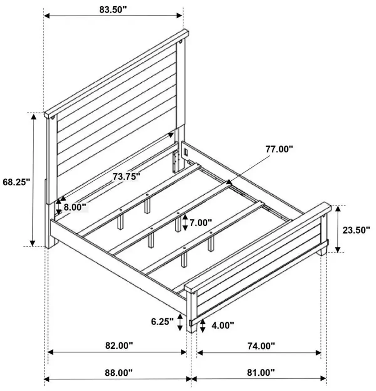 Lilith - Wood Panel Bed