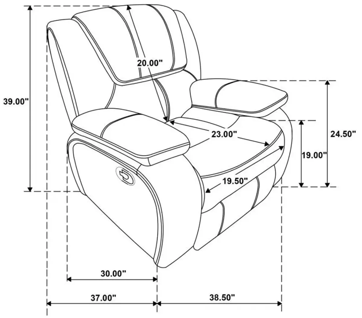 Camila - Upholstered Glider Recliner Chair