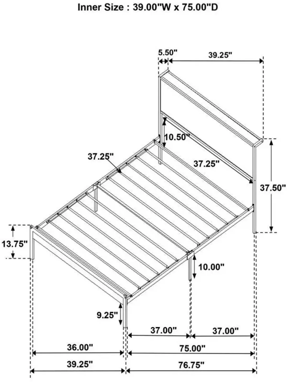 Ricky - Metal Panel Bed