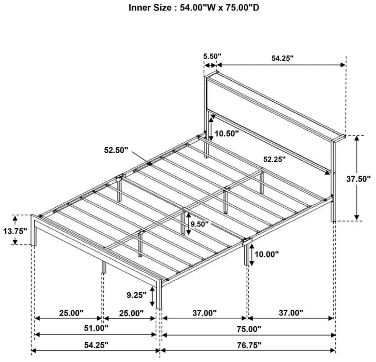 Ricky - Metal Panel Bed