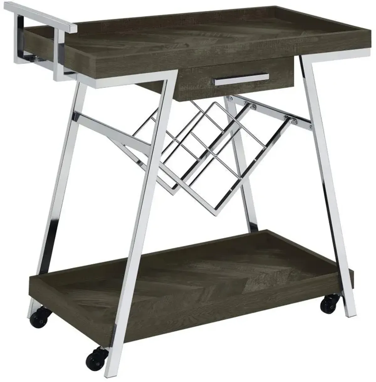 Kinney - 1-Drawer Engineered Wood Bar Cart