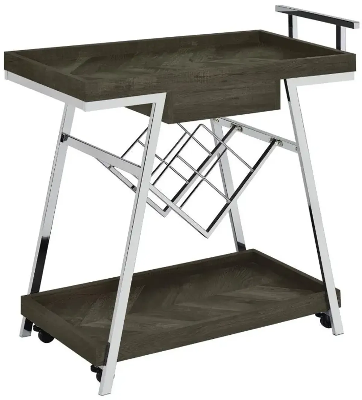 Kinney - 1-Drawer Engineered Wood Bar Cart