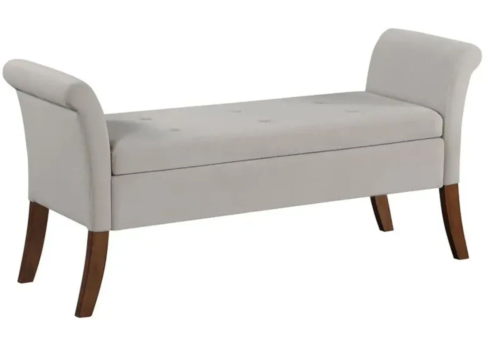 Farrah - Velvet Upholstered Rolled Arm Storage Bench