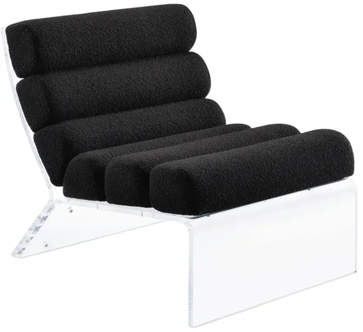 Serreta - Boucle Upholstered Armless Acrylic Chair