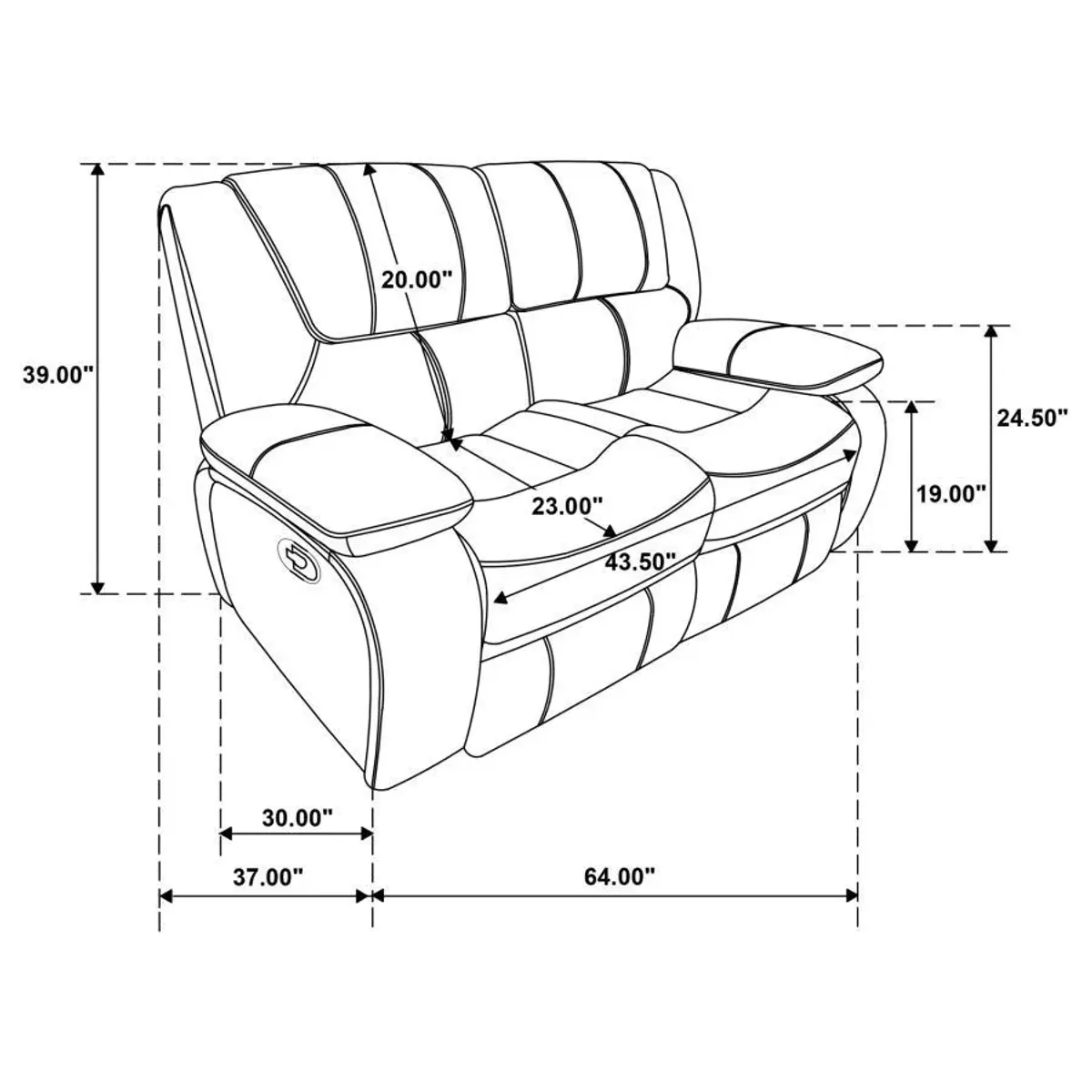 Camila - Upholstered Reclining Sofa Set