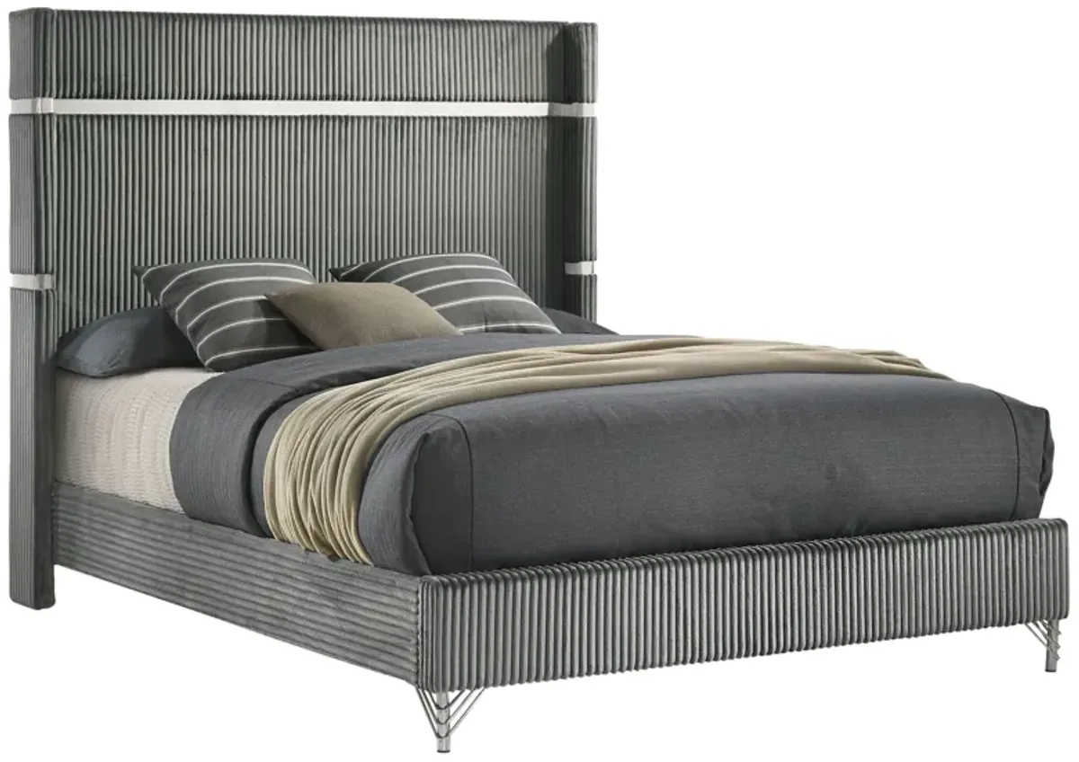 Lucia - Upholstered Wingback Bed