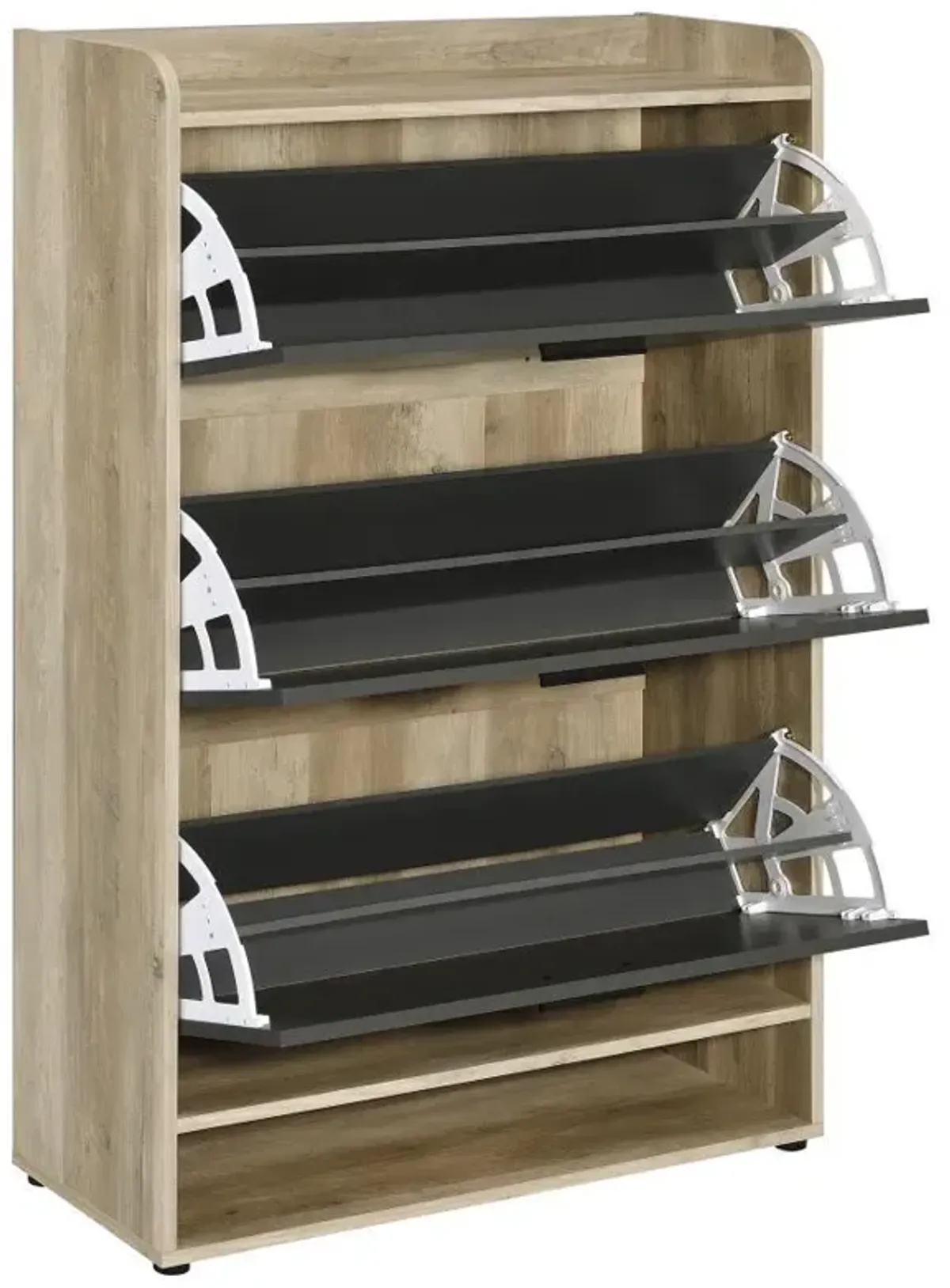 Denia - 3-Tier Engineered Wood Shoe Cabinet