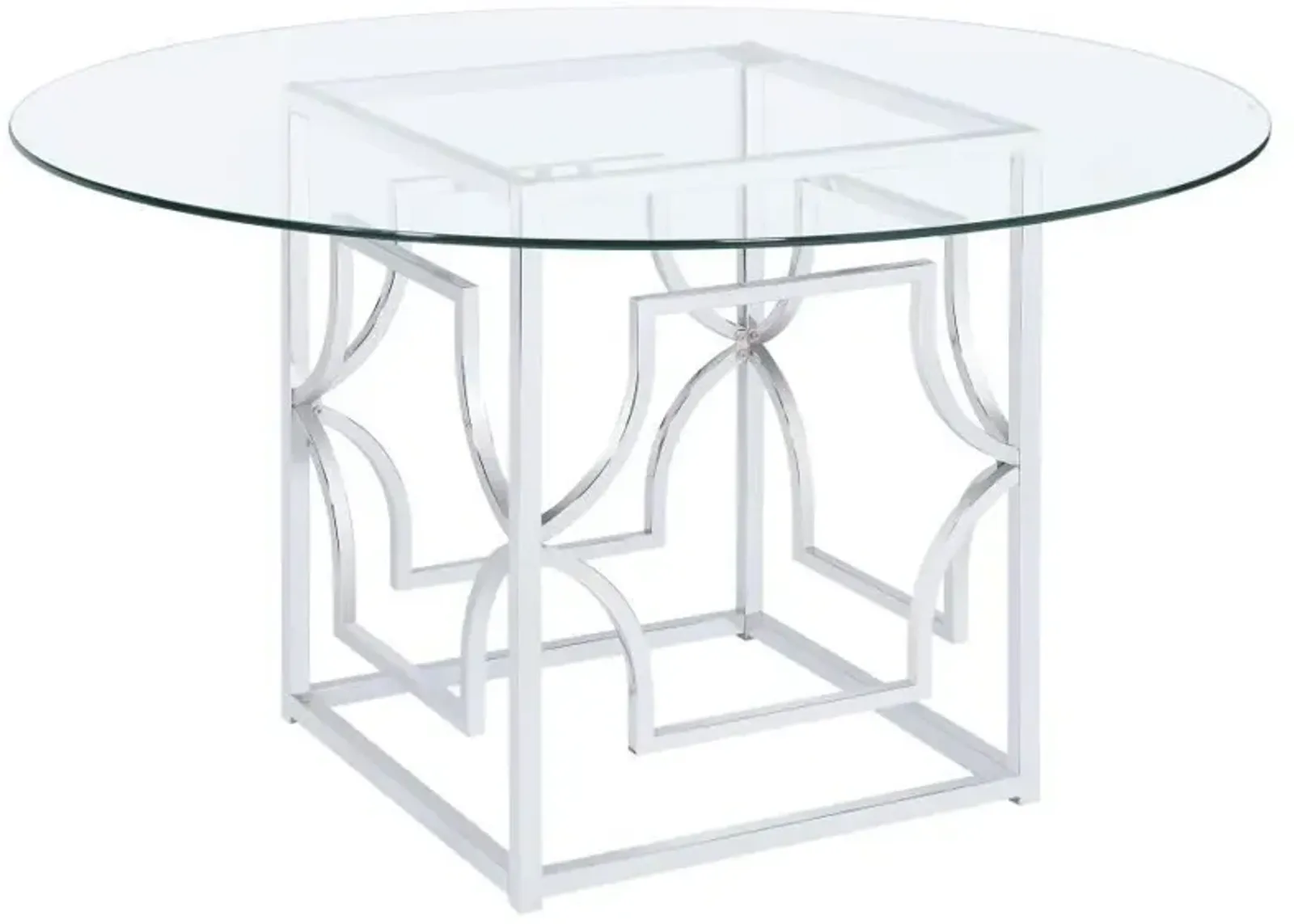 Starlight - Round Glass Top Metal Dining Table