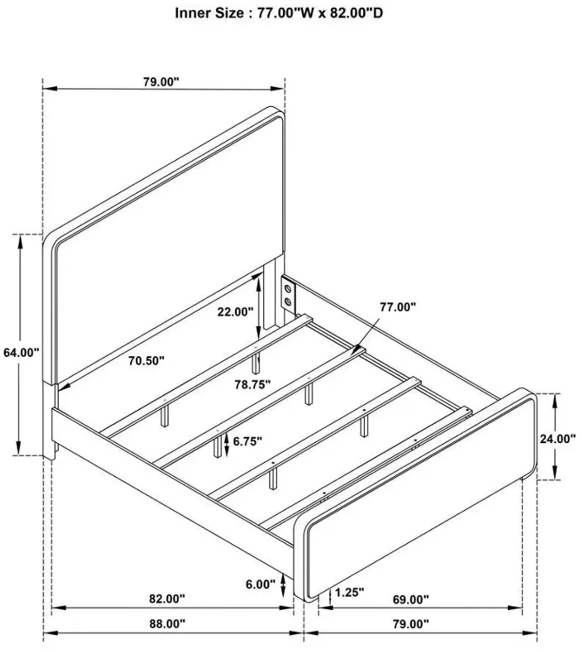 Anastasia - Upholstered Panel Bed