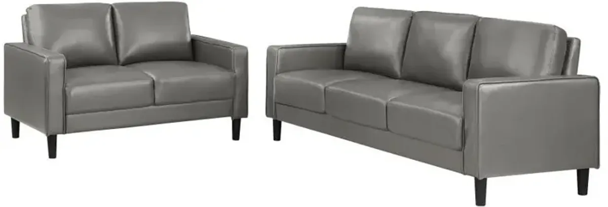 Ruth - Upholstered Track Arm Sofa Set