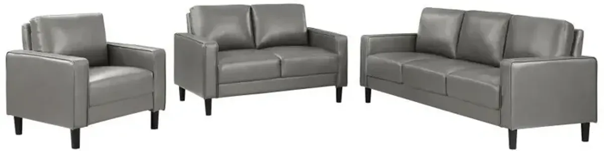 Ruth - Upholstered Track Arm Sofa Set