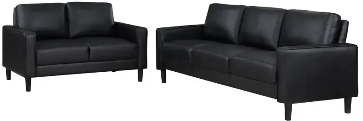 Ruth - Upholstered Track Arm Sofa Set