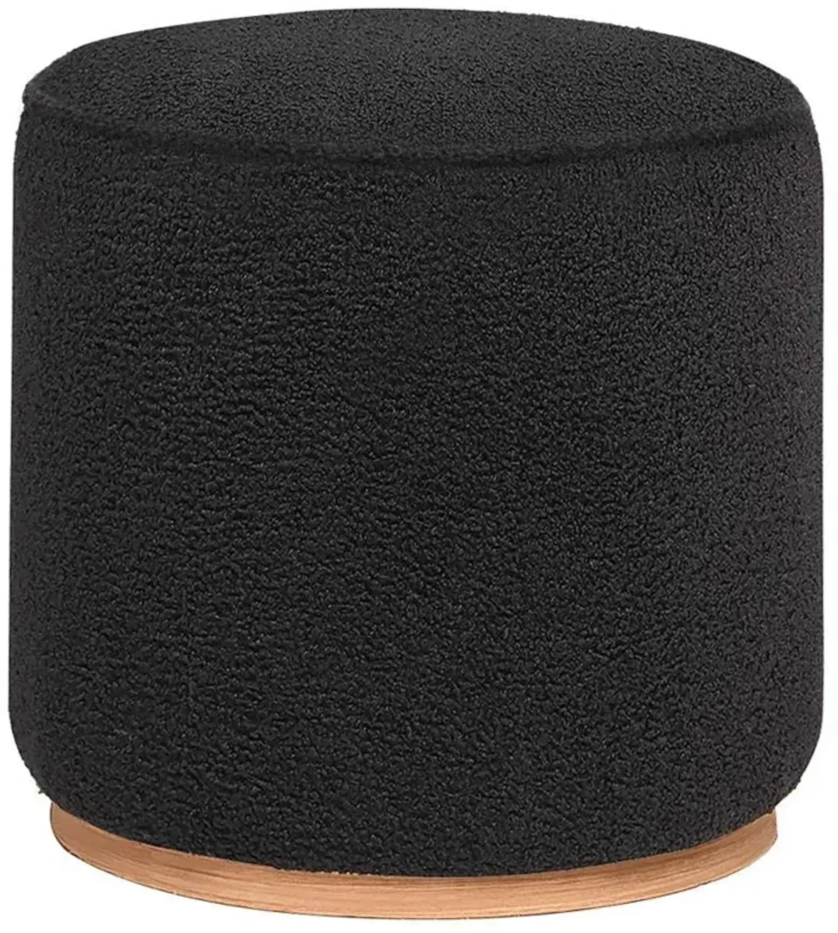 Zena - Faux Sheepskin Upholstered Round Ottoman