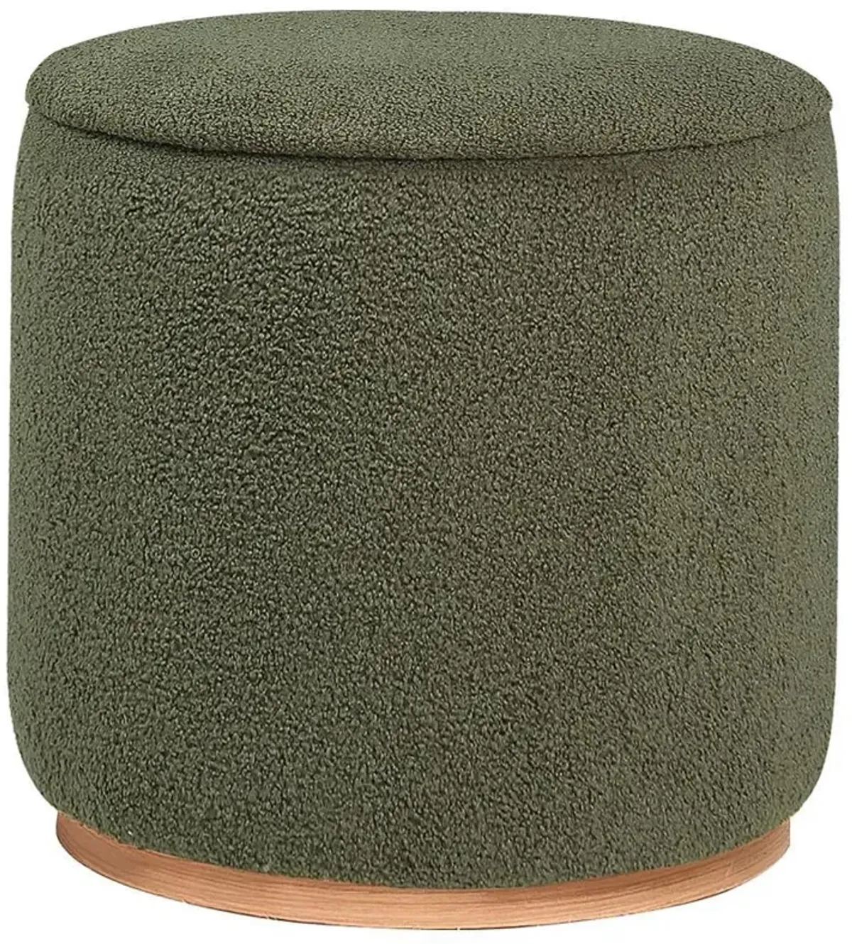 Zena - Faux Sheepskin Upholstered Round Ottoman