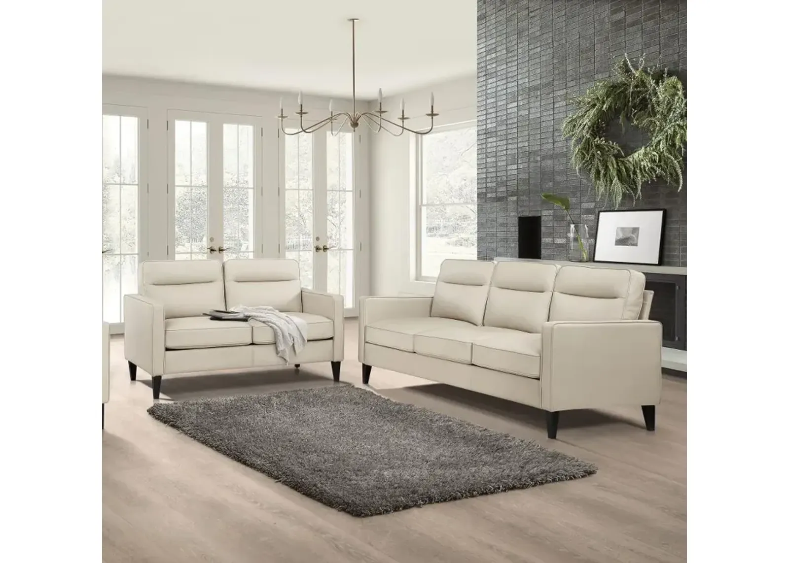 Jonah - Upholstered Track Arm Sofa Set