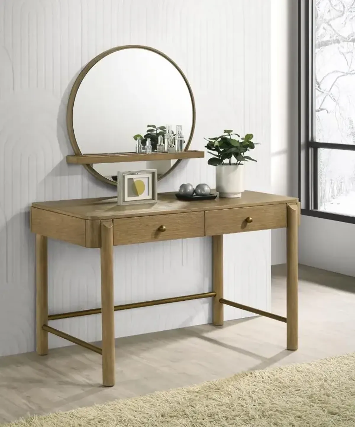 Arini - 2-Drawer Vanity Desk Makeup Table