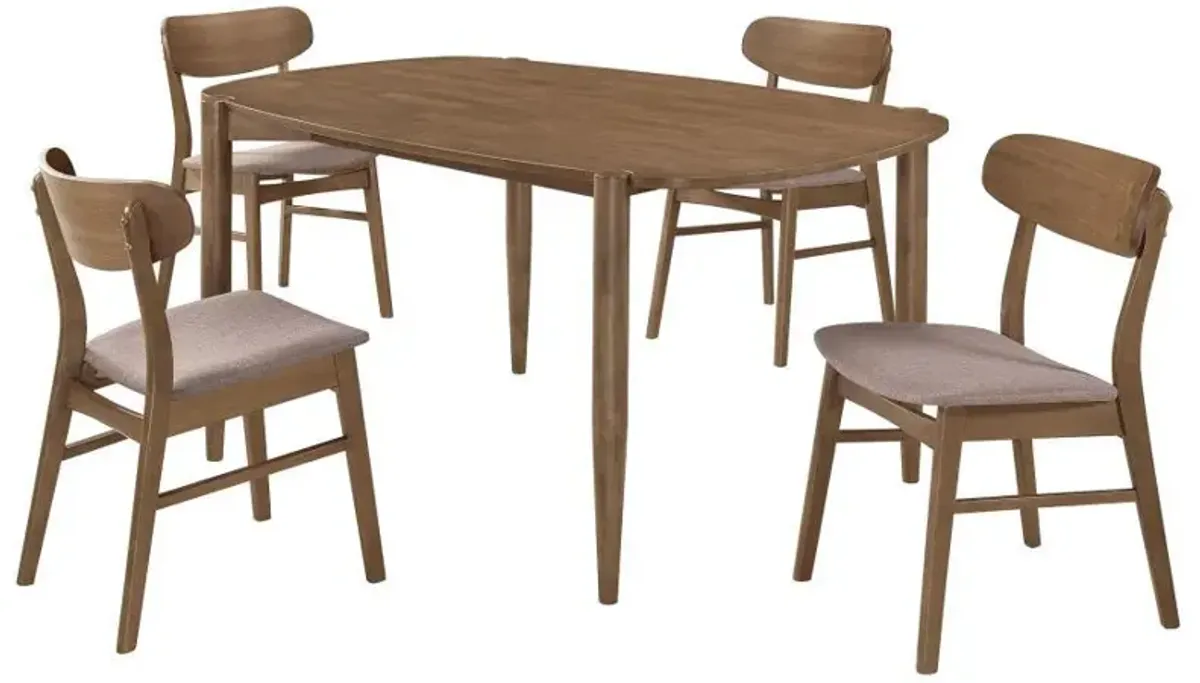 Dortch - Oval Solid Wood Dining Set