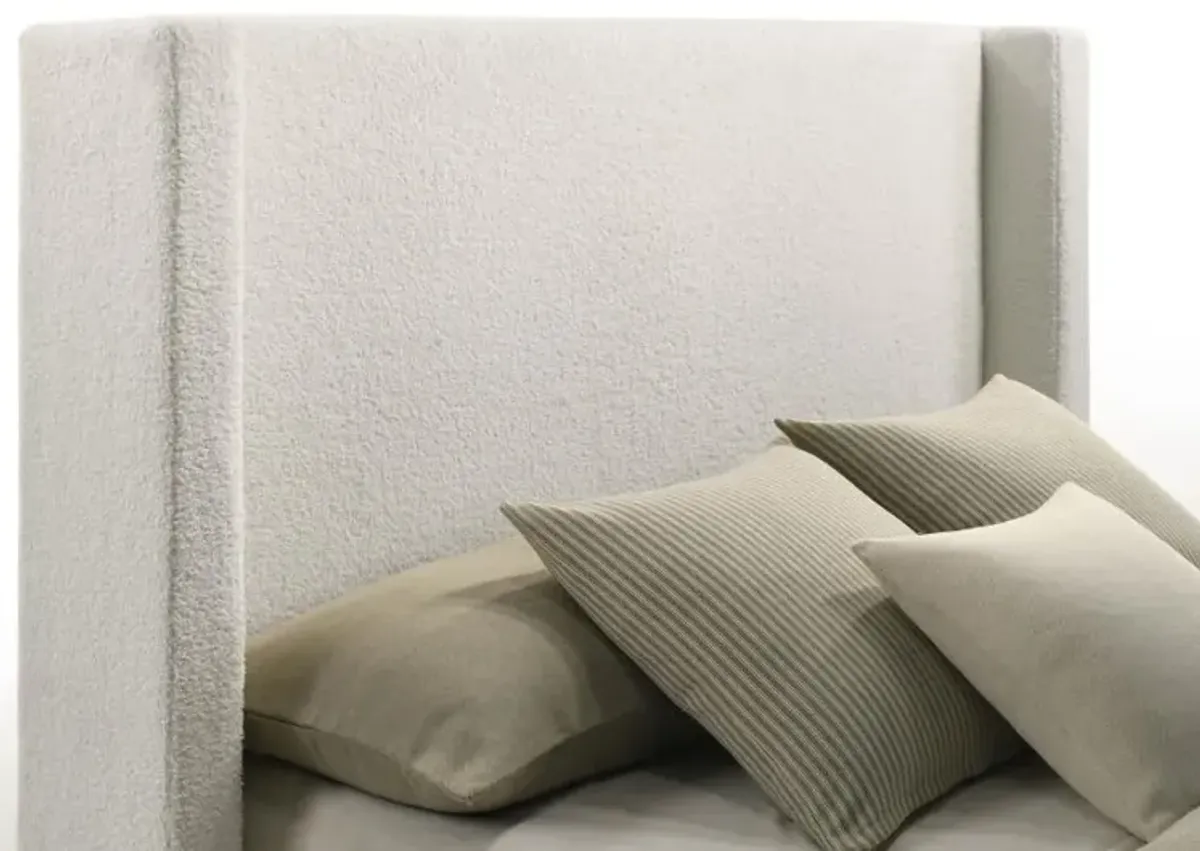 Alamosa - Boucle Upholstered Wingback Bed