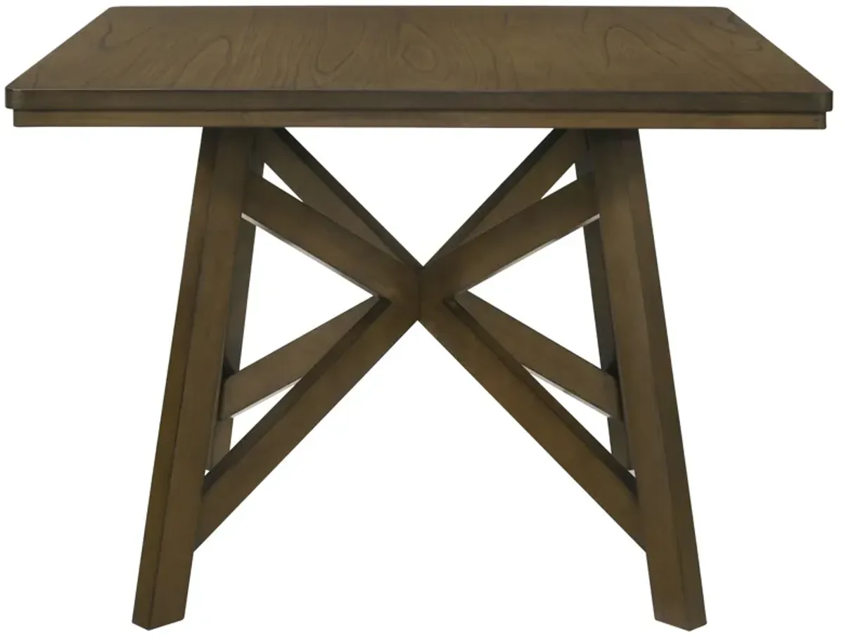 Canfield - Square Counter Height Dining Table - Brown