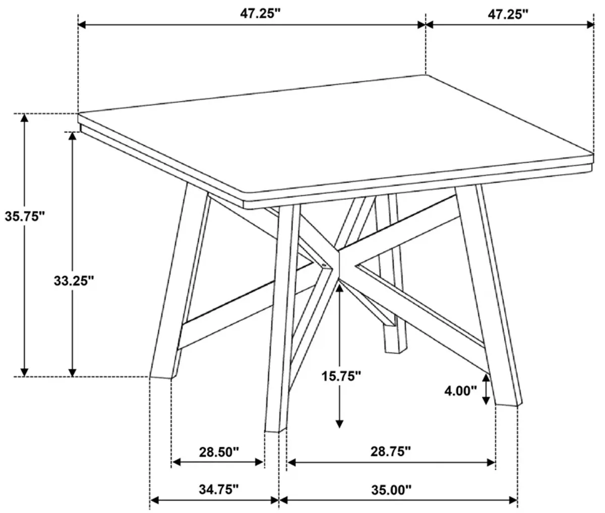 Canfield - Square Counter Height Dining Table - Brown