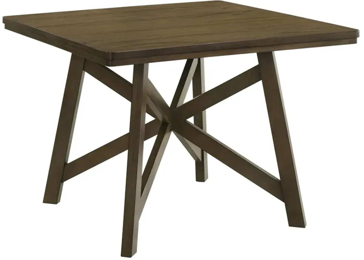 Canfield - Square Counter Height Dining Table - Brown