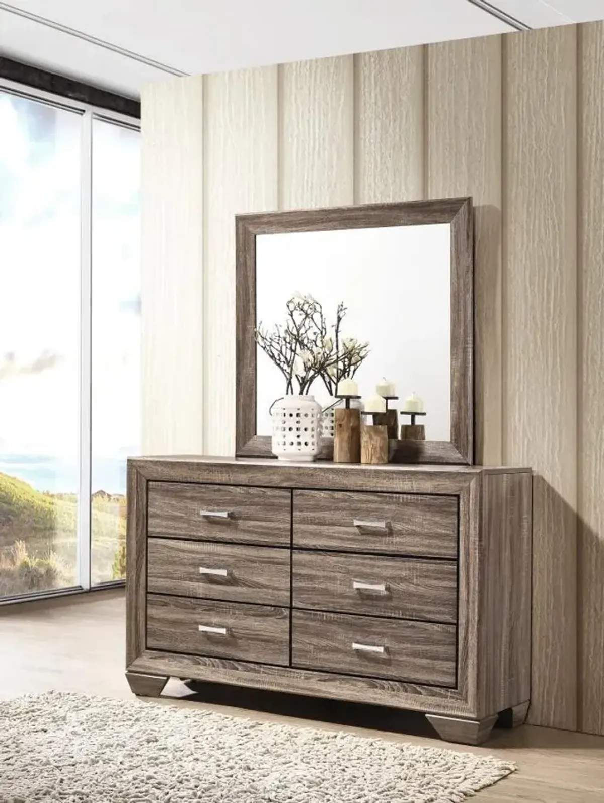 Kauffman - 6-Drawer Dresser with Mirror