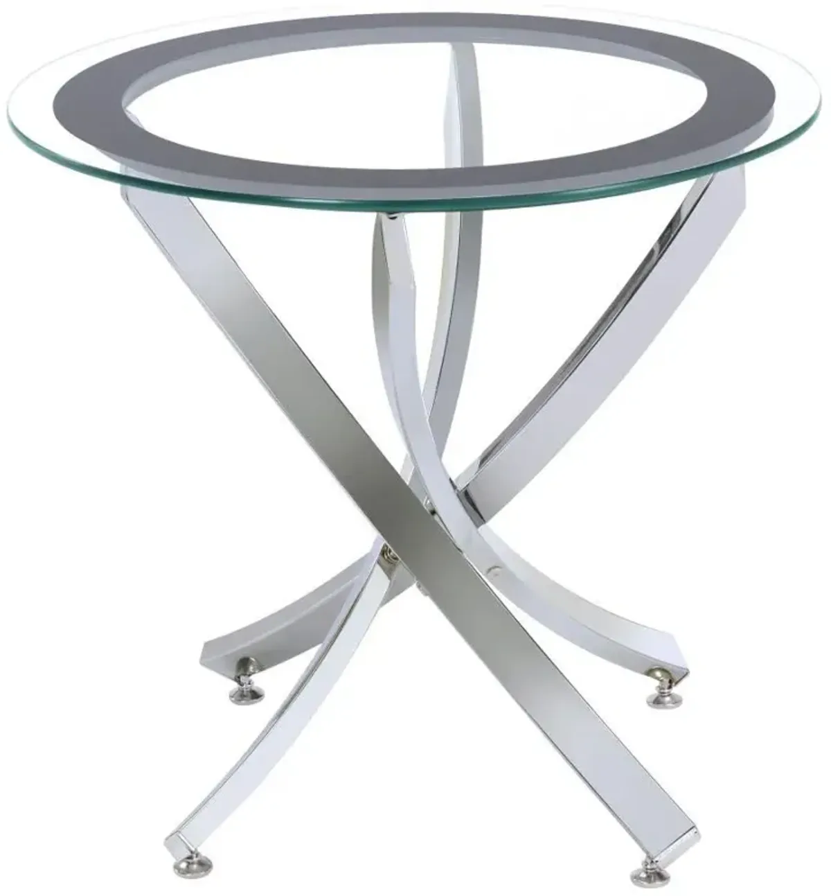 Brooke - Round Glass Top Coffee Table Set