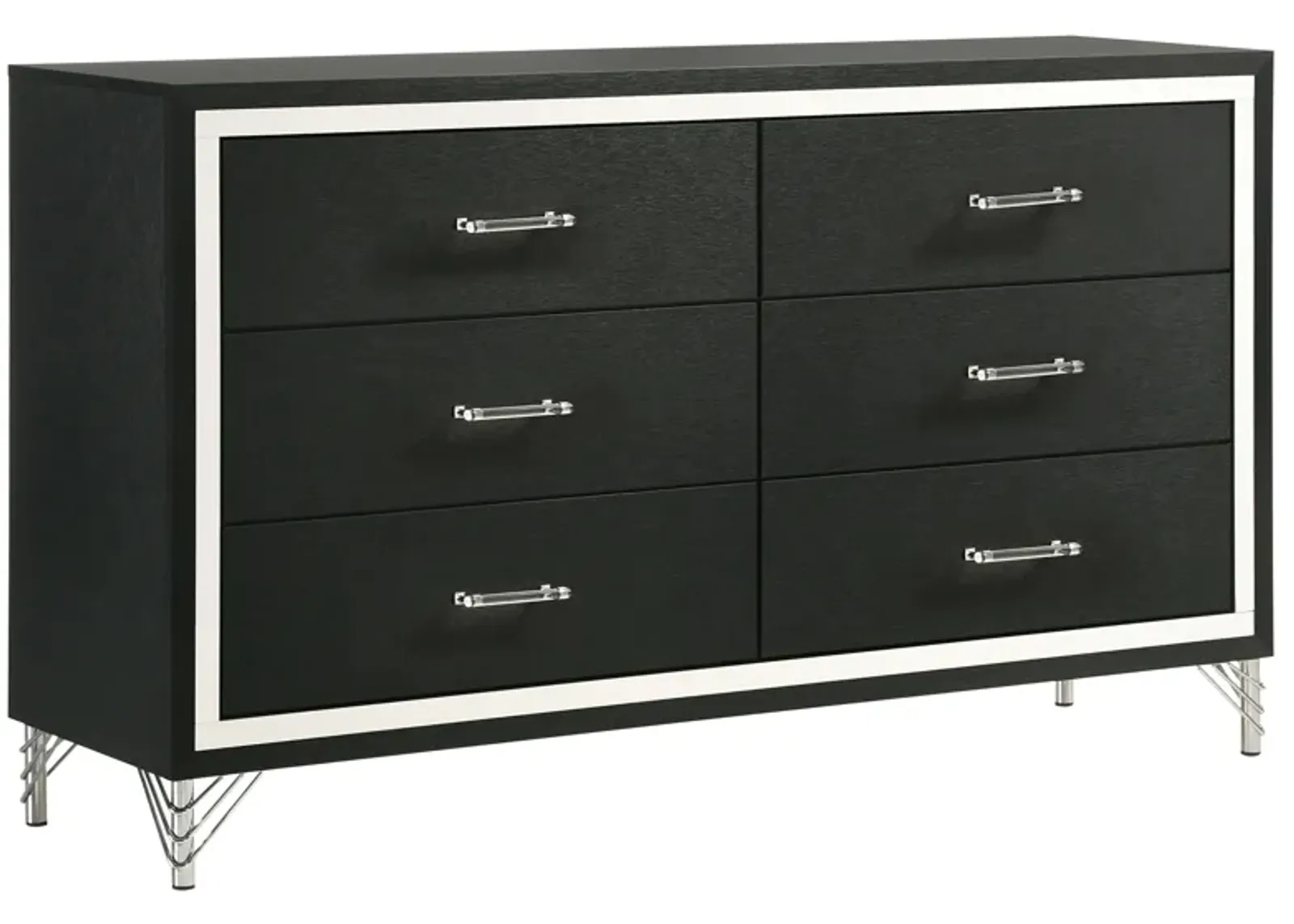 Lucia - 6-Drawer Dresser Cabinet - Black