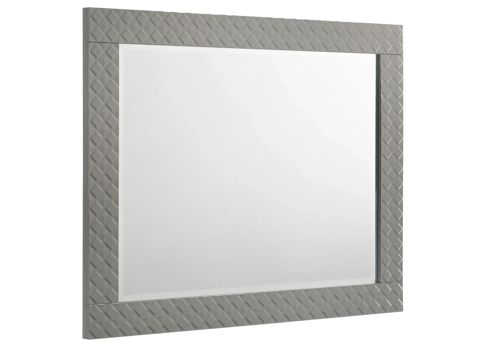 Ives - Dresser Mirror - Gray High Gloss