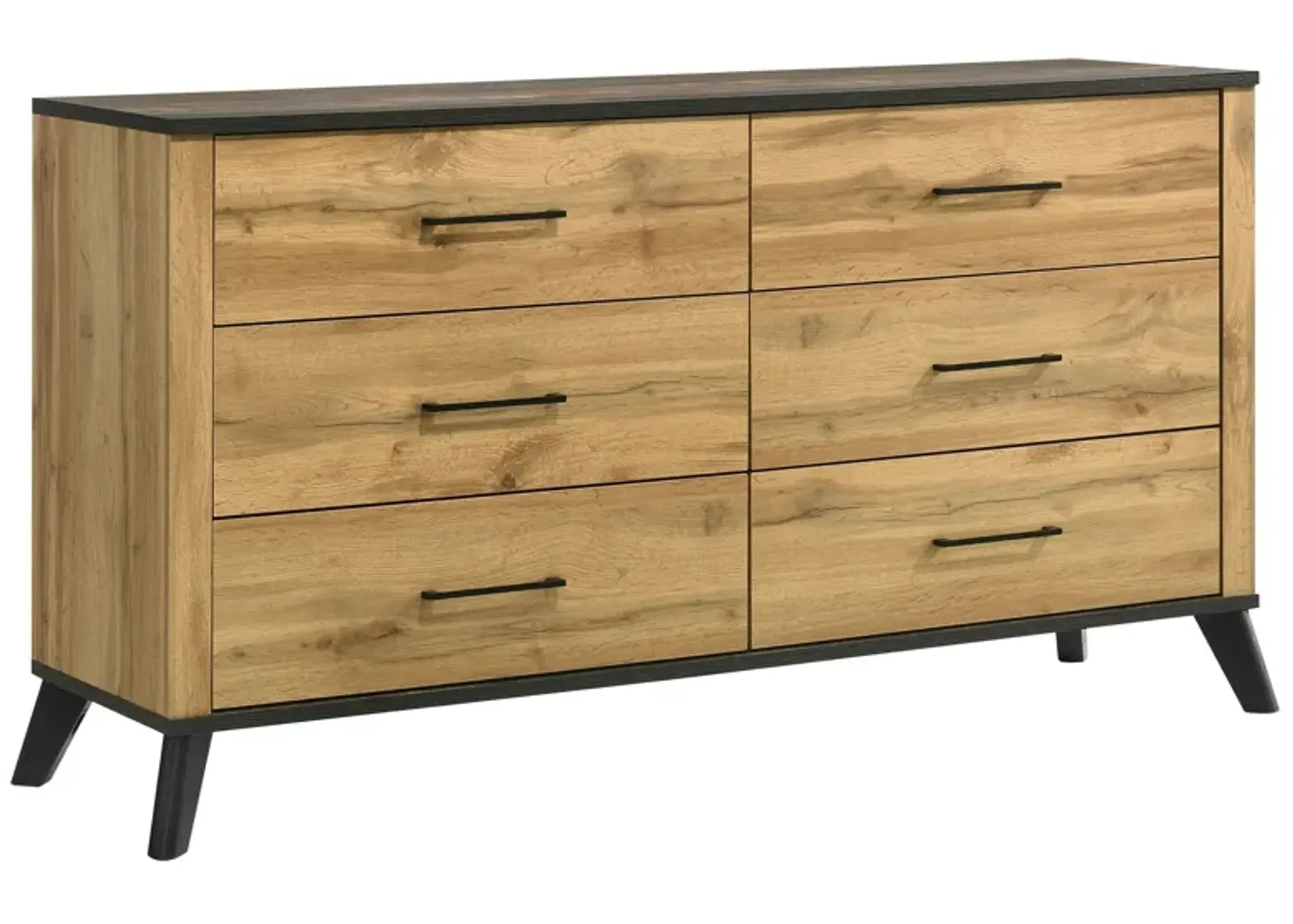 Kaywood - 6-Drawer Dresser Cabinet - Natural Pine