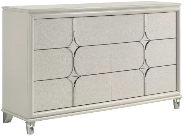 Olivia - 6-Drawer Dresser Cabinet - Pearl White