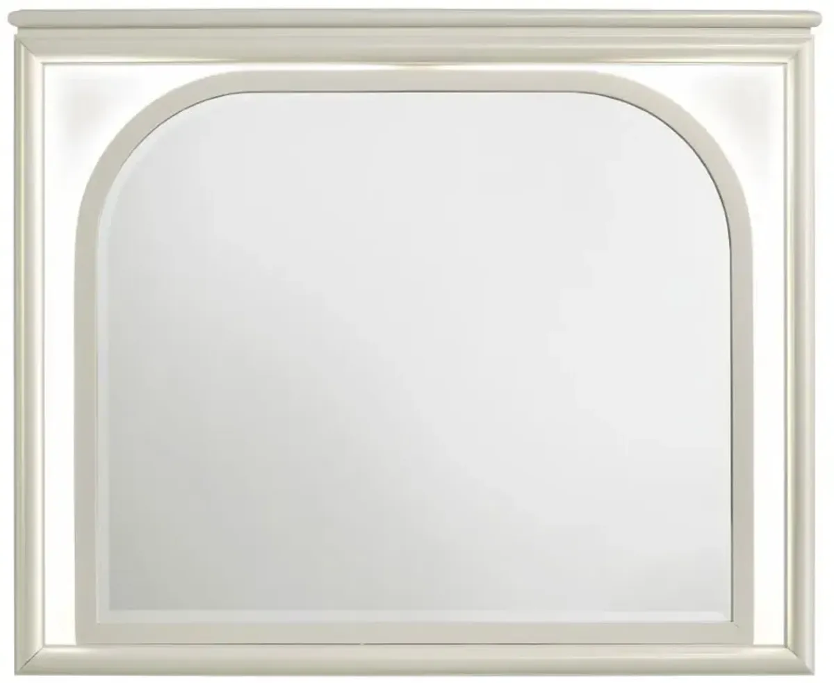Olivia - LED Dresser Mirror - Pearl White