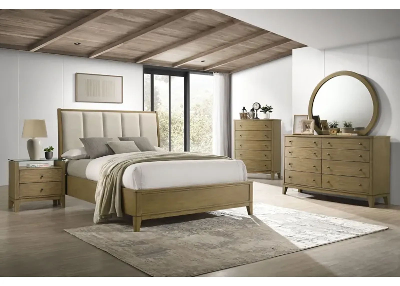 Granada - 5-Piece California King Bedroom Set - Natural Pine