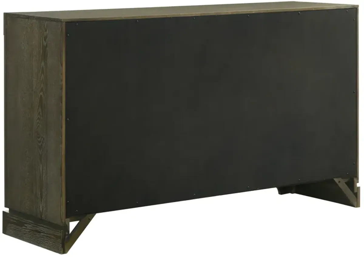 Gran Park - 6-Drawer Dresser Cabinet - Dark Cocoa