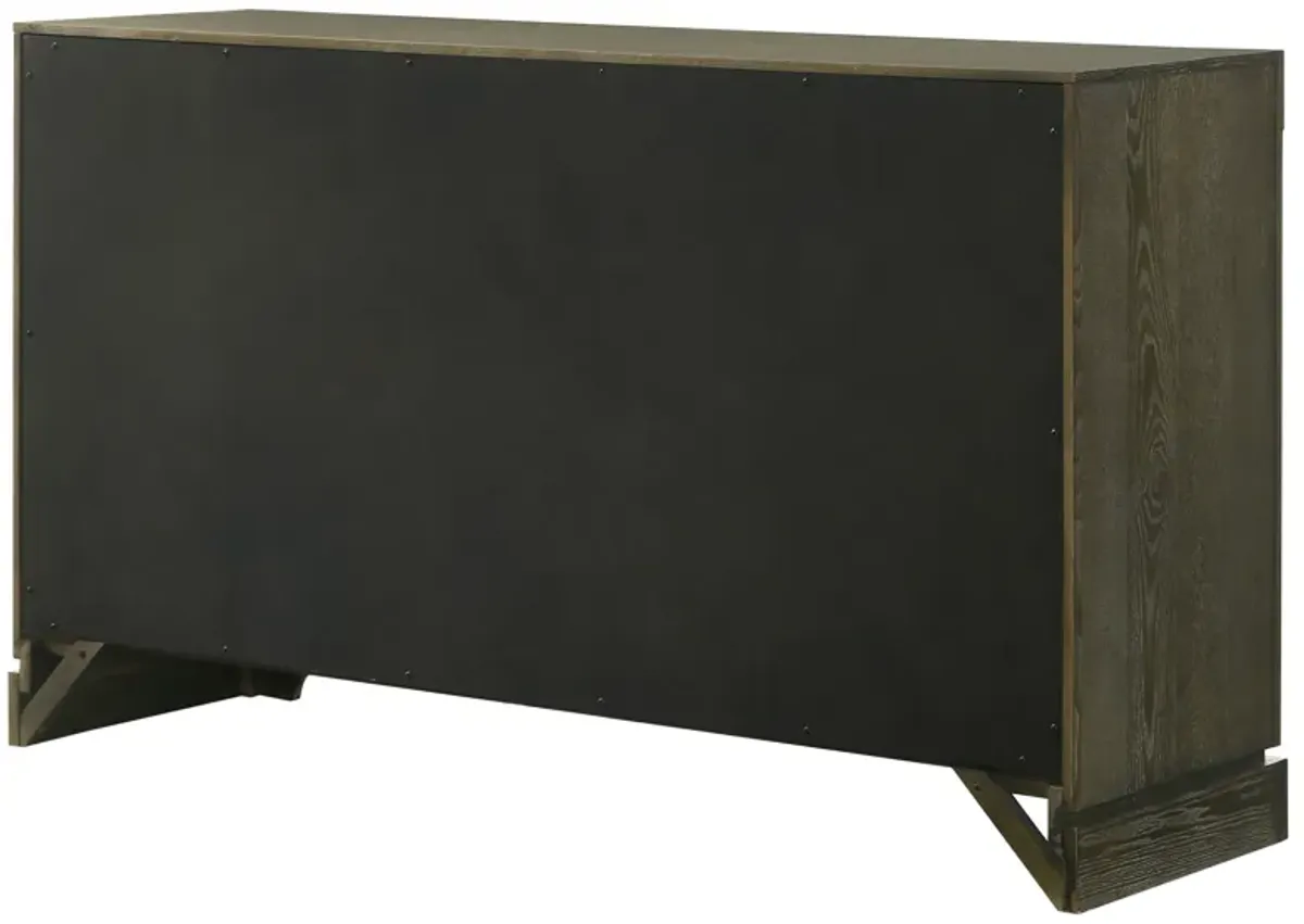 Gran Park - 6-Drawer Dresser Cabinet - Dark Cocoa