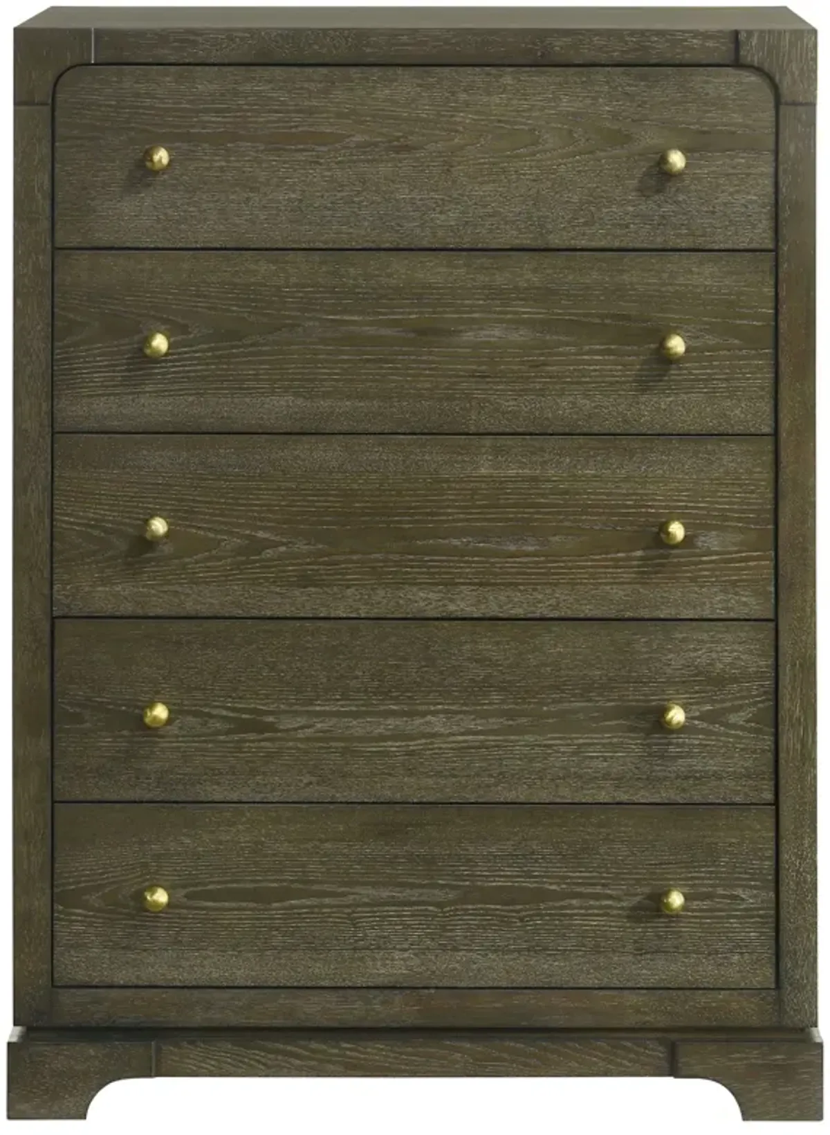 Gran Park - 5-Drawer Bedroom Chest Of Drawers - Dark Cocoa