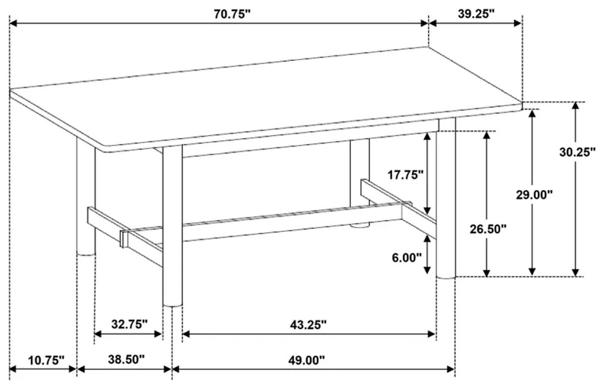 Crestmore - Rectangular Wood Dining Table - Walnut