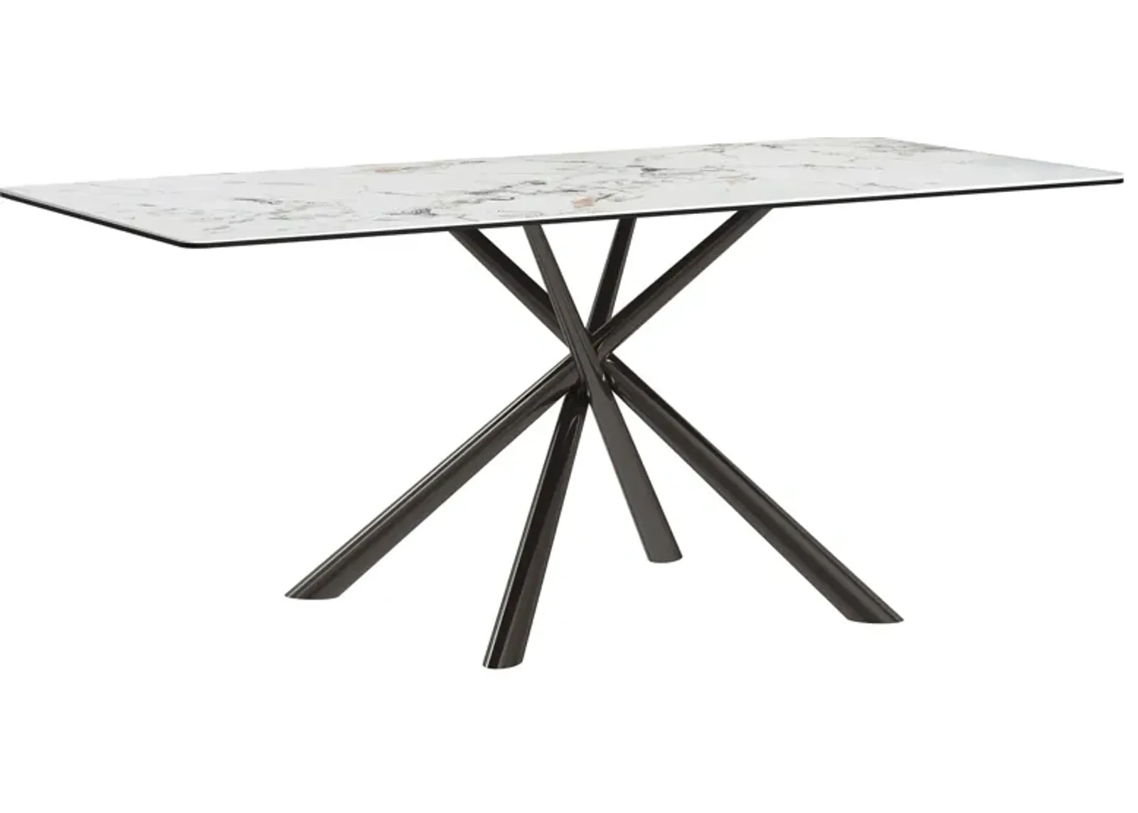 Carvell - Rectangular Sintered Stone Dining Table - Mirage White