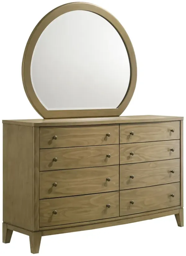 Granada - 8-Drawer Dresser And Mirror - Natural Pine