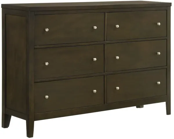 Wilkes - 6-Drawer Dresser Cabinet - Dark Cocoa
