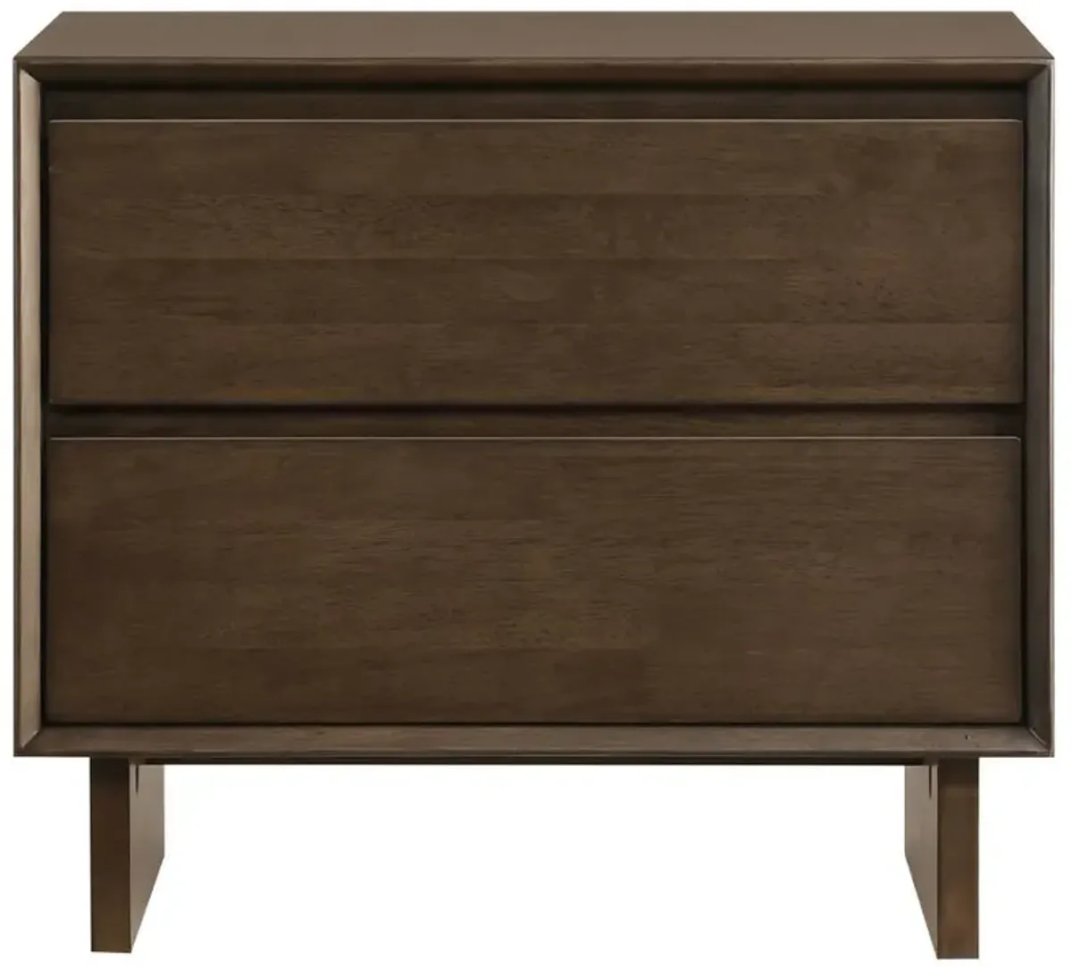 Glenwood - 2-Drawer Nightstand Bedside Table - Warm Brown