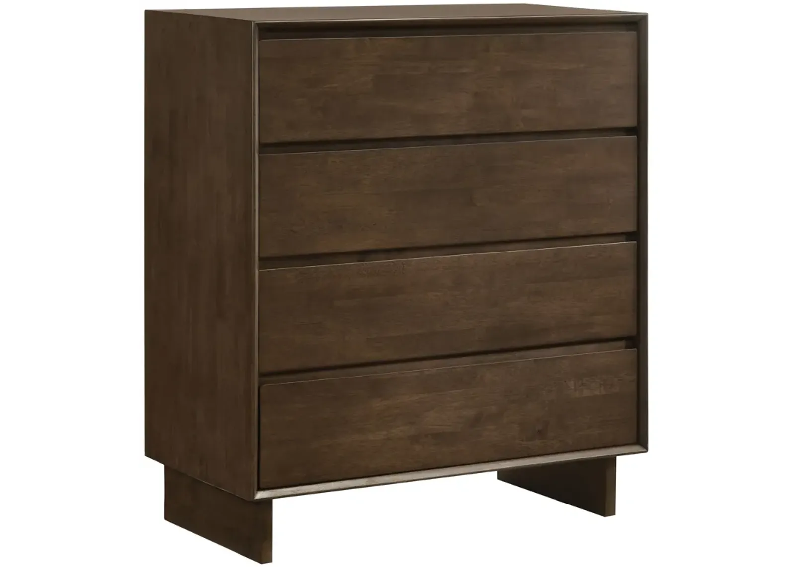 Glenwood - 4-Drawer Chest Of Drawers - Warm Brown