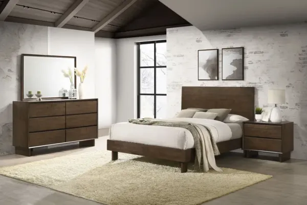 Glenwood - 4-Piece Queen Bedroom Set - Warm Brown