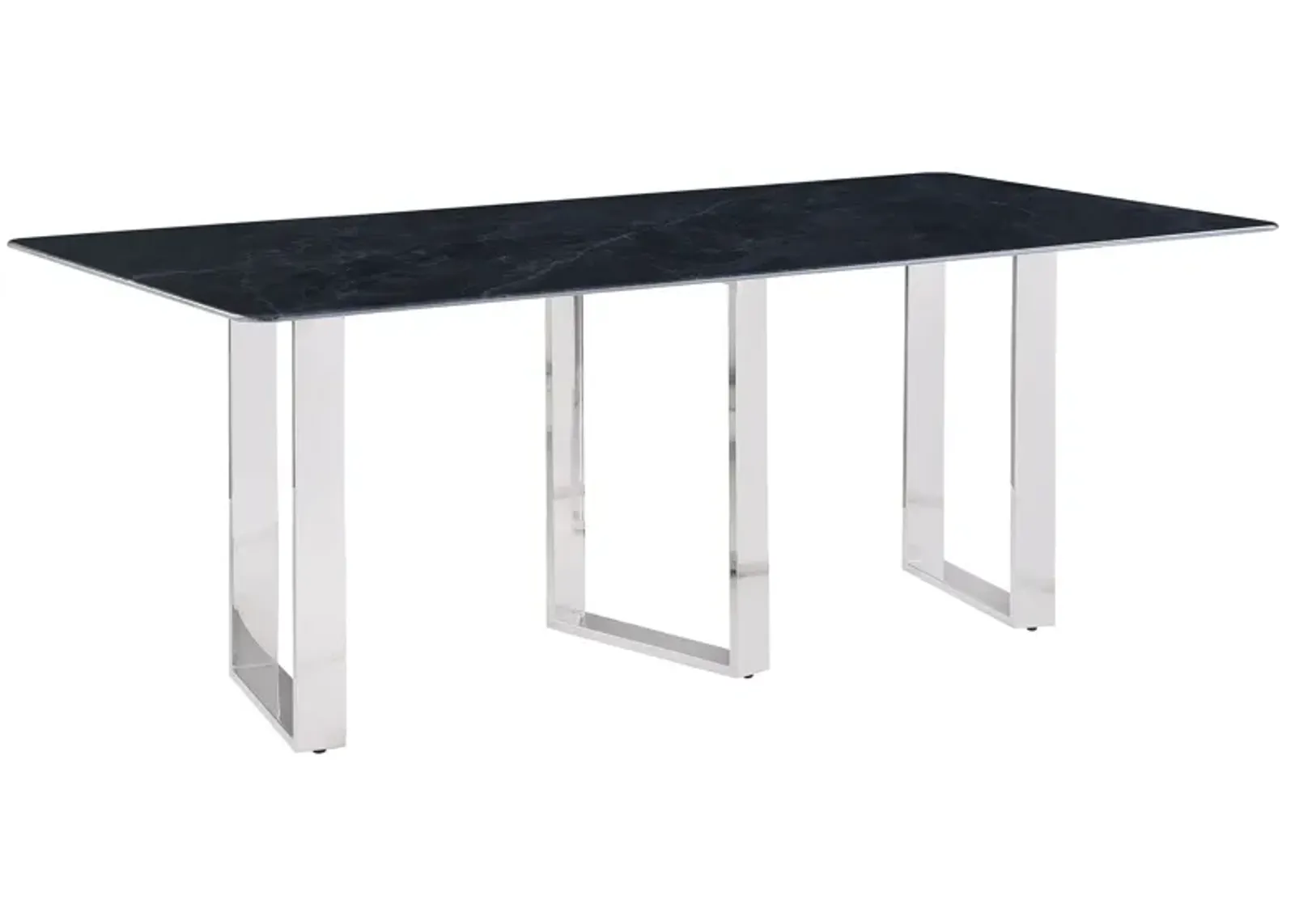 Desden - Rectangular Sintered Stone Dining Table - Gray