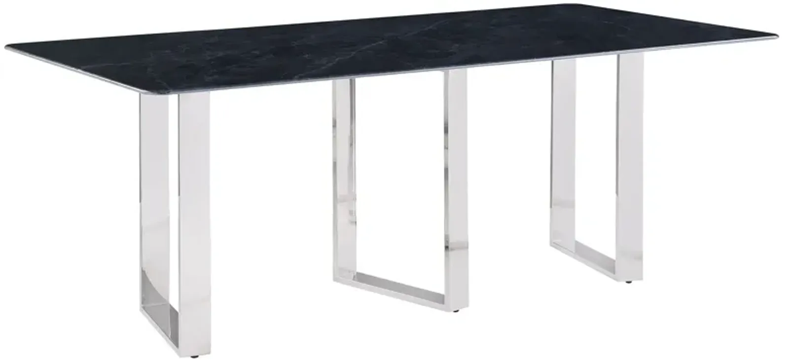 Desden - Rectangular Sintered Stone Dining Table - Gray