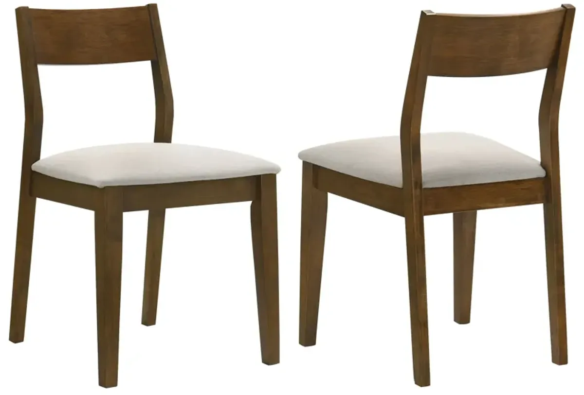 Almonte - Dining Chair Upholstered Seat (Set of 2) - Dark Brown