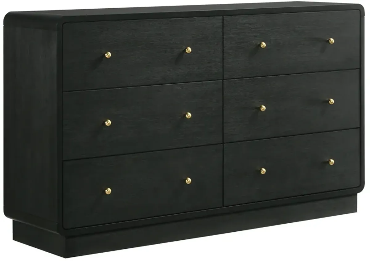 Cavelle - 6-Drawer Dresser Cabinet - Black