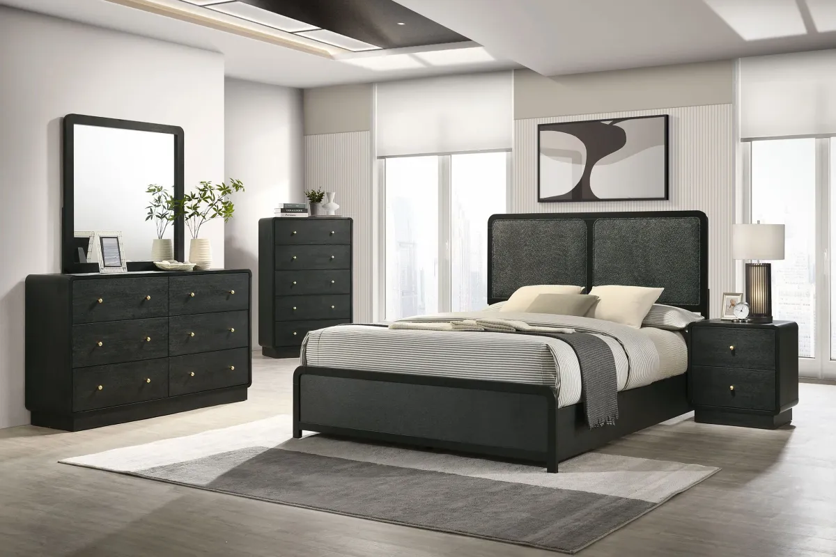 Cavelle - 6-Drawer Dresser And Mirror - Black